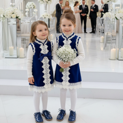 Girls Wool Blend A-Line Dress – Sleeveless Vintage Princess Party & Flower Girl Dress for Autumn & Winter (Ages 2–8)