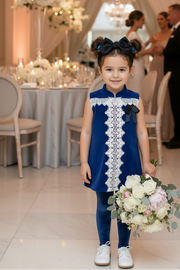 Girls Wool Blend A-Line Dress – Sleeveless Vintage Princess Party & Flower Girl Dress for Autumn & Winter (Ages 2–8)