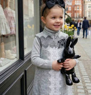 Girls Wool Blend A-Line Dress – Sleeveless Vintage Princess Party & Flower Girl Dress for Autumn & Winter (Ages 2–8)