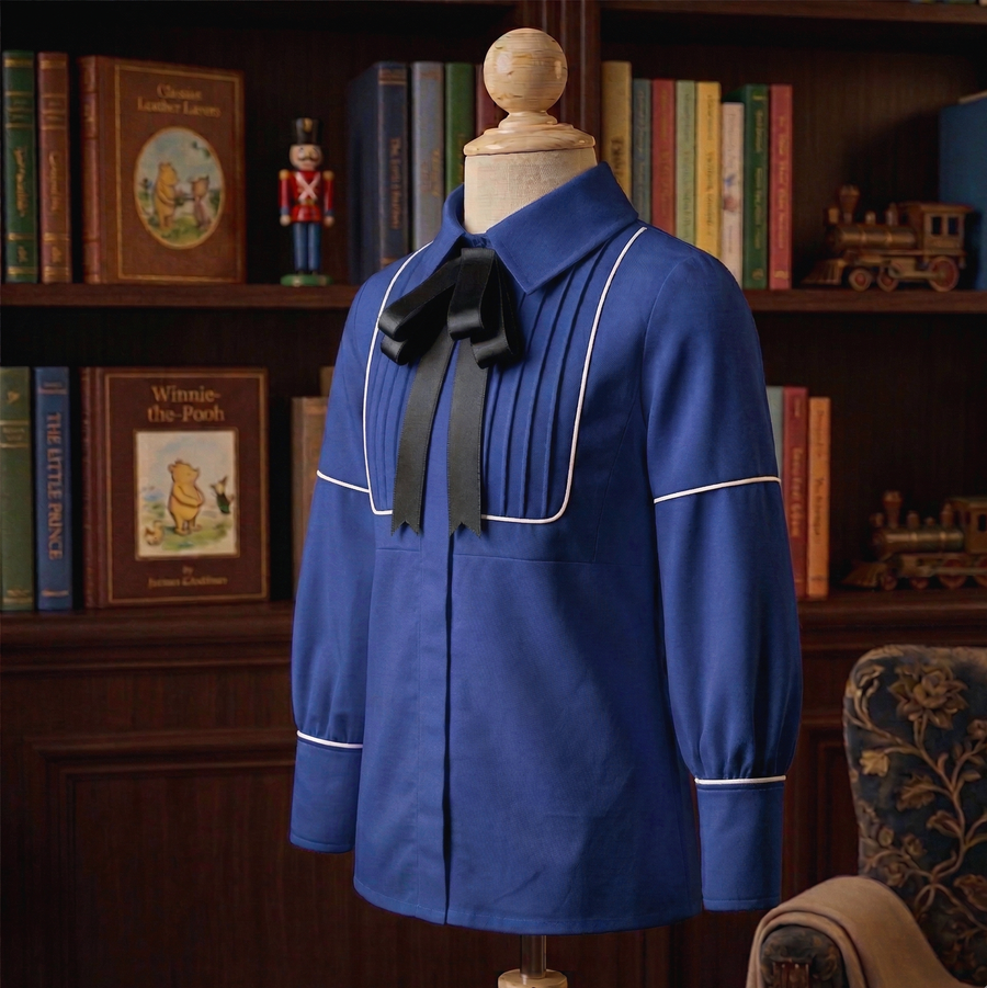 Vintage Cotton Bow Blouse for Girls (2–10 Years) | Elegant Flower Girl & Everyday Essential