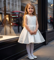 Gilrs princess festival Luxury Beige Lace Dress VintageToddler Party Outfit Xmas