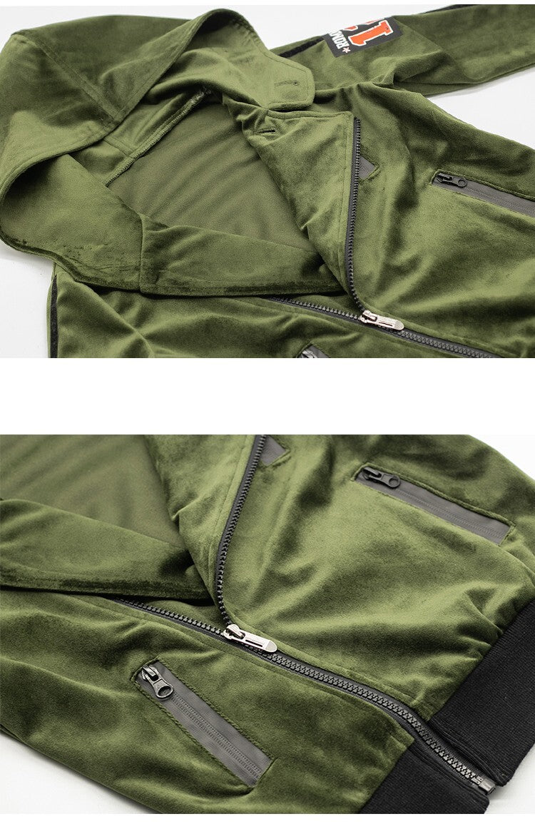 Kids' Velvet Blazer Boys' Green Jacket Spring Autumn Outfit Toddler 3-7 Years