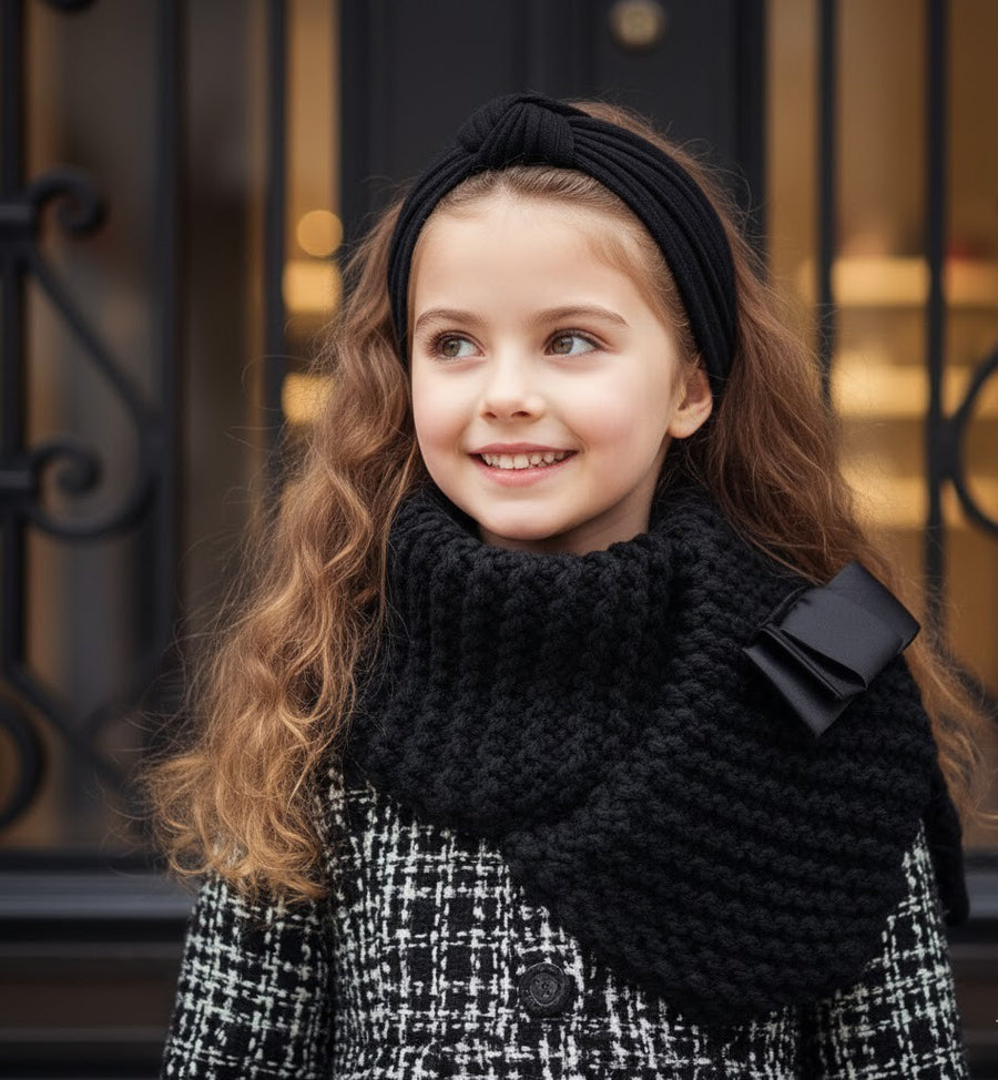 Girls Red Cashmere Long Coat /black wool coat – Elegant autumn Wear (3-5 Years)