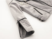 Boys' Velvet Jacket 3-9Y  Light Grey & Green Stylish Fall/Winter Casual top kids