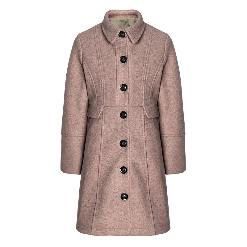 Girls Vintage Wool Winter Coat autumn 3-4-5-6-7-8-9Y  Thick Warm Long Overcoat