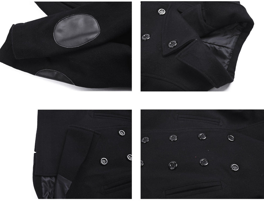 Boys Black Cashmere Coat Stylish & high end vintage jacket Outerwear 3-12Y