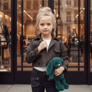 Girls' Cotton Trench Coat 4-14Y short Windproof Jacket vintage toddler teenager