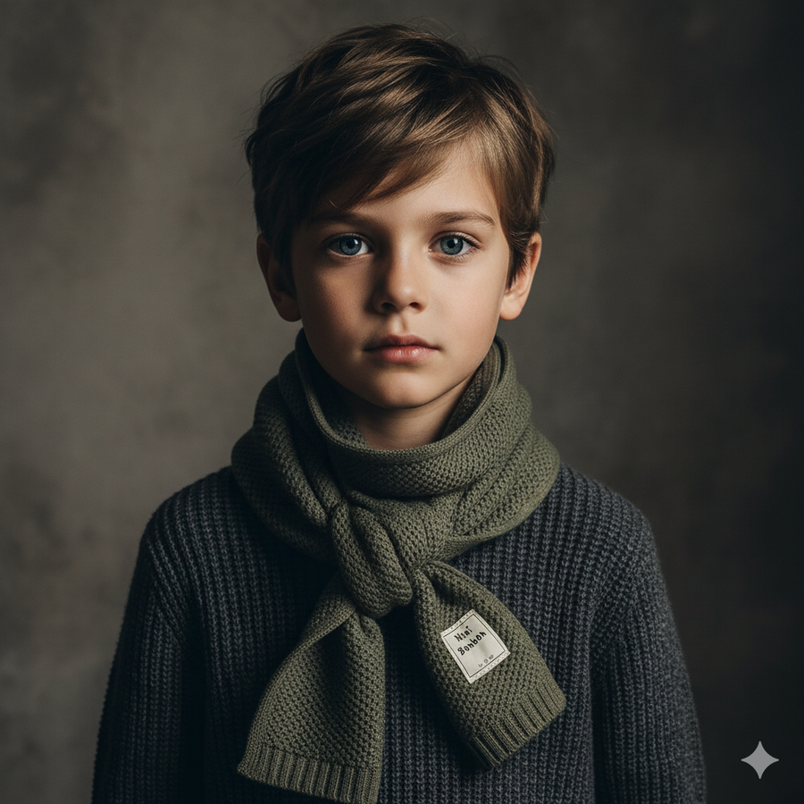 Kids Knitted Winter Scarf – Soft, Thick & Warm Neck scarves for Boys Girls 3-14y