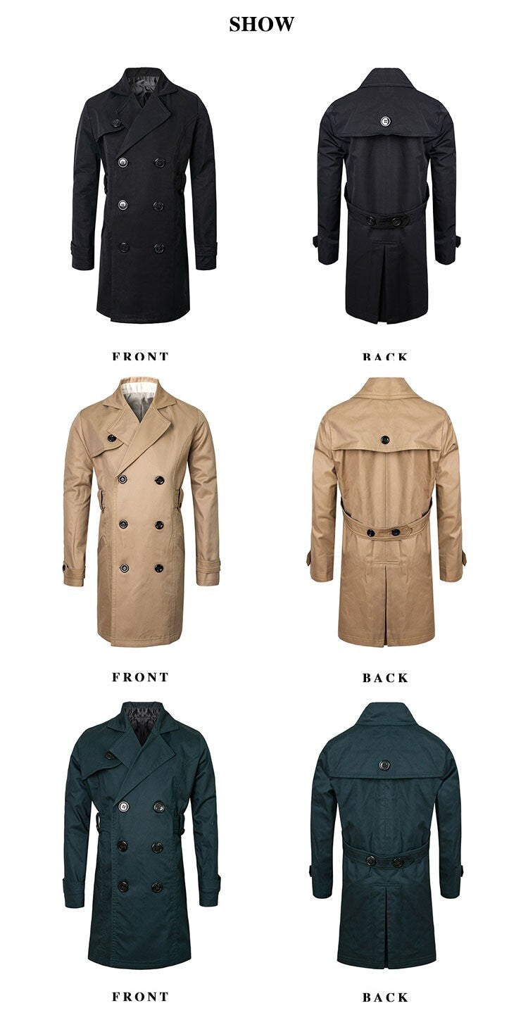 Kids Double Breasted Trench Coat  Cotton autumn jacket for Boys/Girls (4–9 YRS)