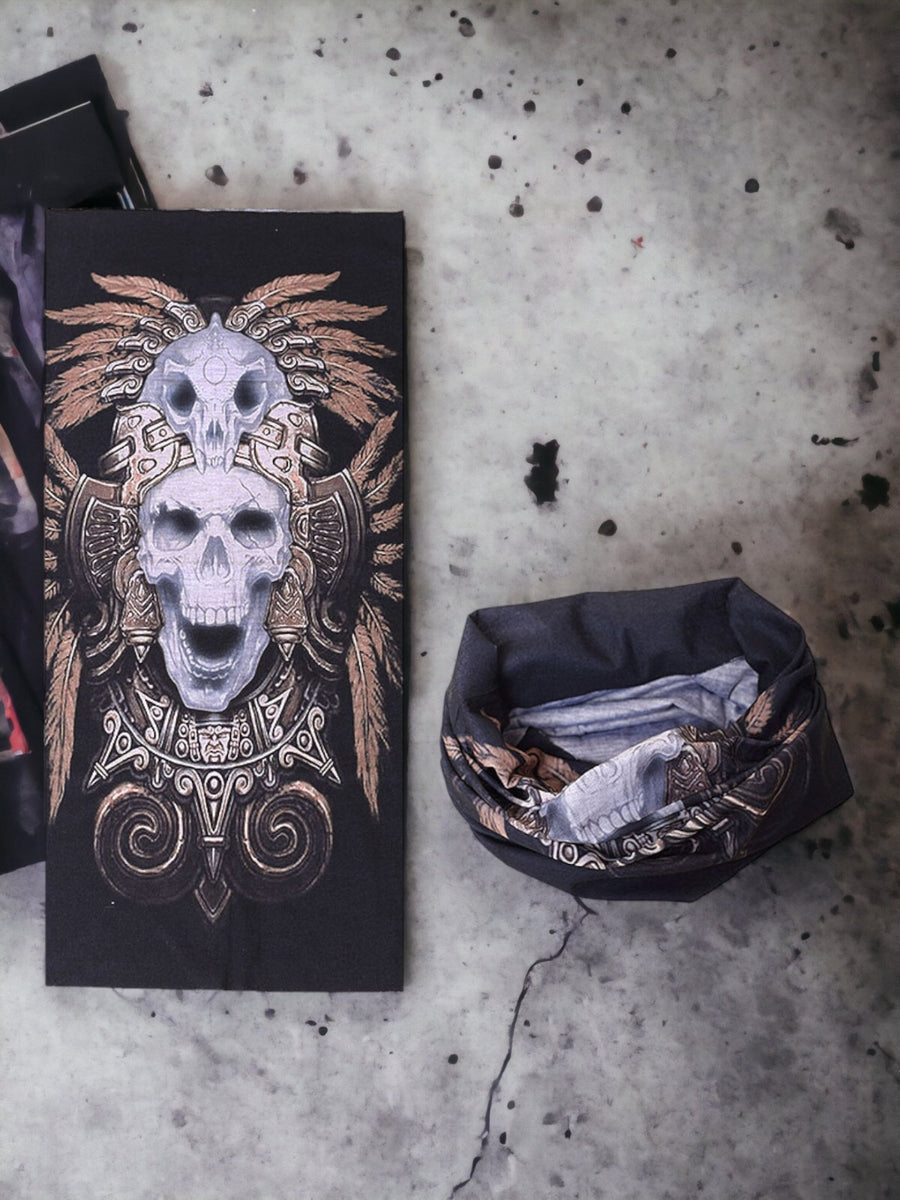 Neck Tube Scarf – Printed Face Warmer Snood for Biker Cycling Snood Warmer Banda