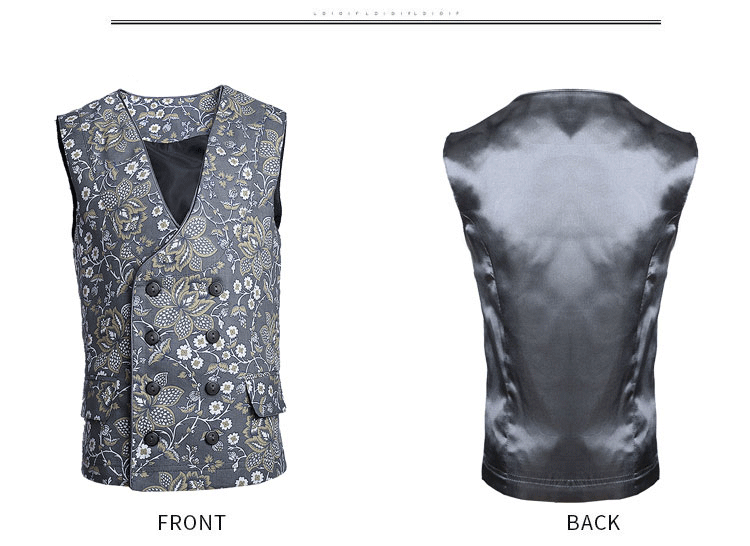 Vintage Floral Boys' Waistcoat Casual Green Flower Toddler Vest Ages 2-7Y XMAS