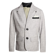 Boys Grey Formal Blazer Elegant V-Neck Casual Suit Jacket for Ages 3-9 Ys xmas