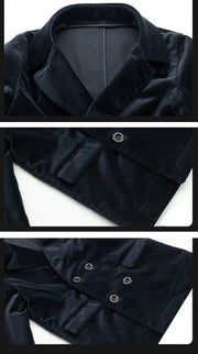 Boys Velvet Suit Set 3-10Y Navy Blazer & Trousers Casual & Stylish clearance