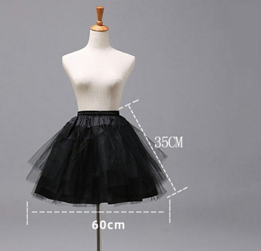 Girls White Petticoat Underskirt Short Skirt for Dress Outfit 3-10Y One size
