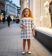 Girls Princess Party Dress 1-9Y Elegant floral Printed Toddlers removeble sleeve