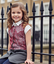 Girls Vintage Lace Vest Sleeveless long Cardigan 3-12Y holiday top all seasons