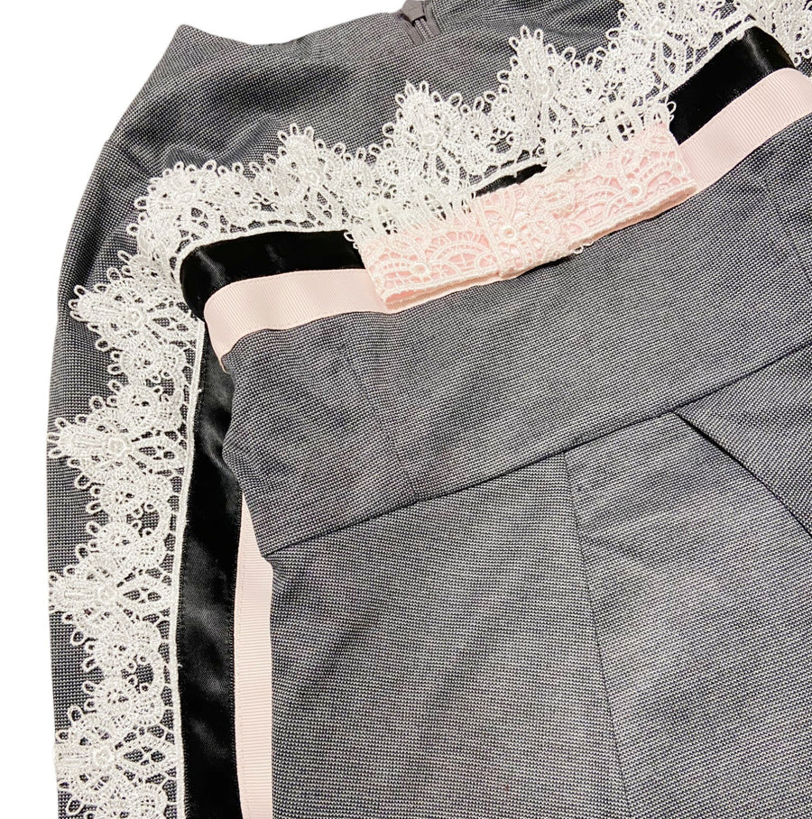 Girls Vintage Lace Dress Elegant 3/4 Sleeve Flare A-Line Party Gown for Kids 3-9