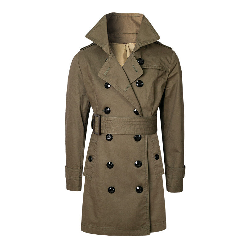 2025 autumn Kids Double-Breasted Cotton Trench Coat – Deluxe Wind Coat (4-7YRS)