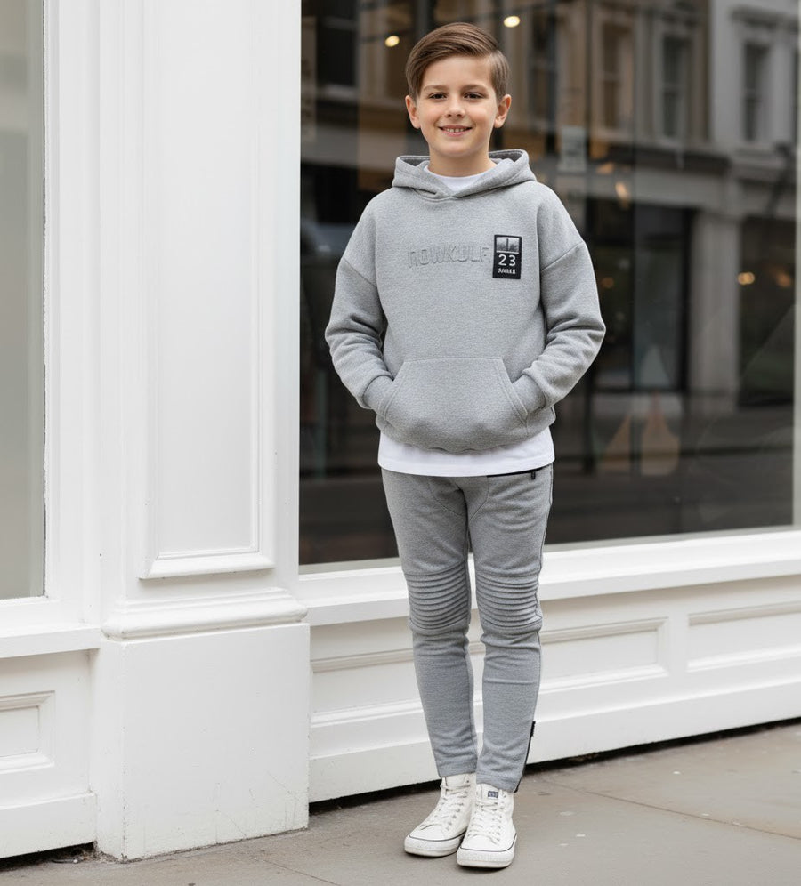 Boys Slim Fit strenching Pants Gray Stretch Casual Trousers 4-12Y easy match