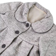 Girls coat wool autumn winter 2025 Light Grey Princess Coat Ages 2–3-4-5-6-7Y