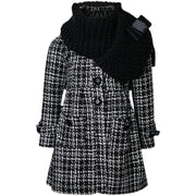 Girls Red Cashmere Long Coat /black wool coat – Elegant autumn Wear (3-5 Years)