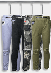 Boys Slim Fit Distressed Jeans Casual Stretch Denim trousers (4–13 Yrs)multiple