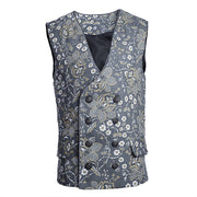 Vintage Floral Boys' Waistcoat Casual Green Flower Toddler Vest Ages 2-7Y XMAS