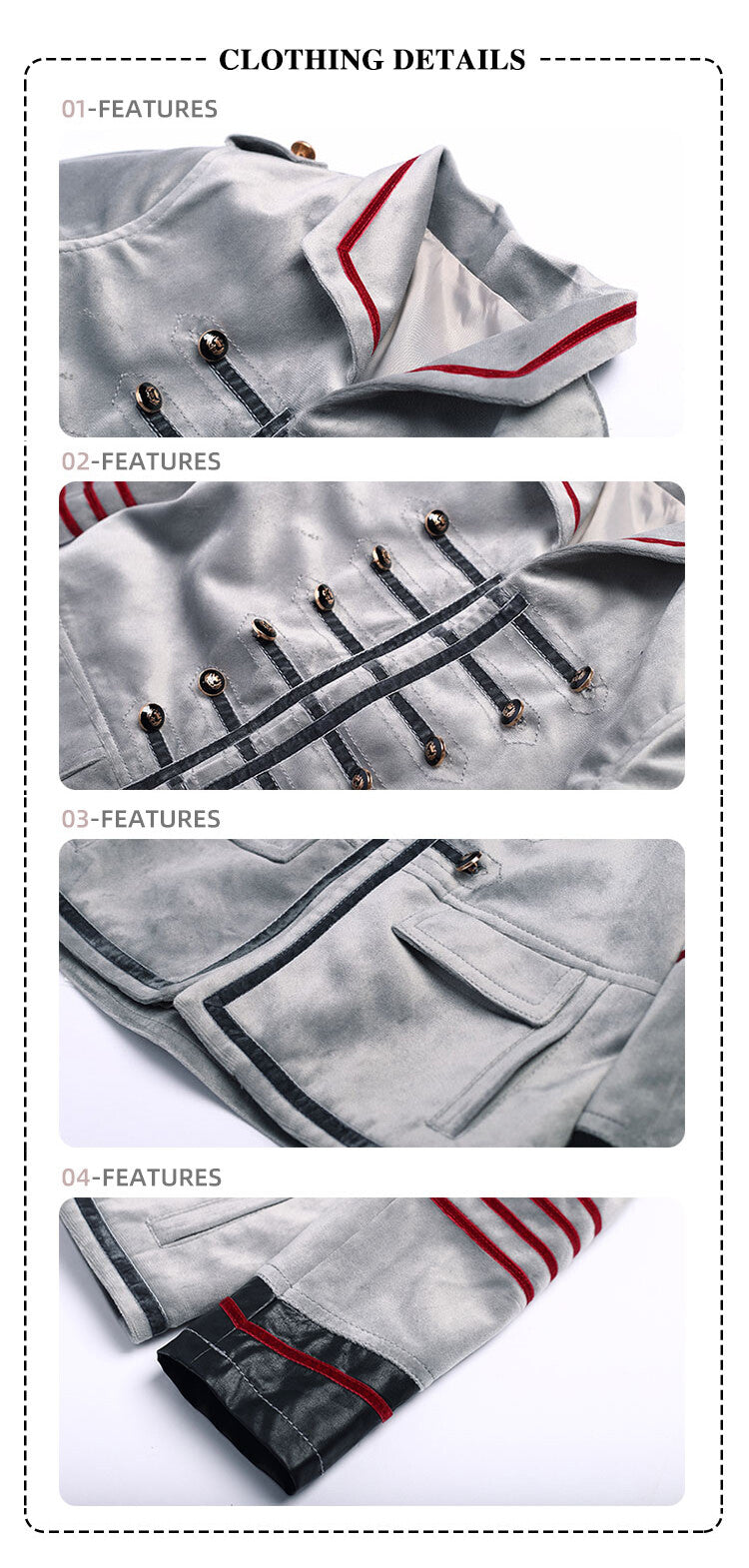 Kids short coat 3-12Y outfit Cotton/velvet Boys Casual military Jacket vintage