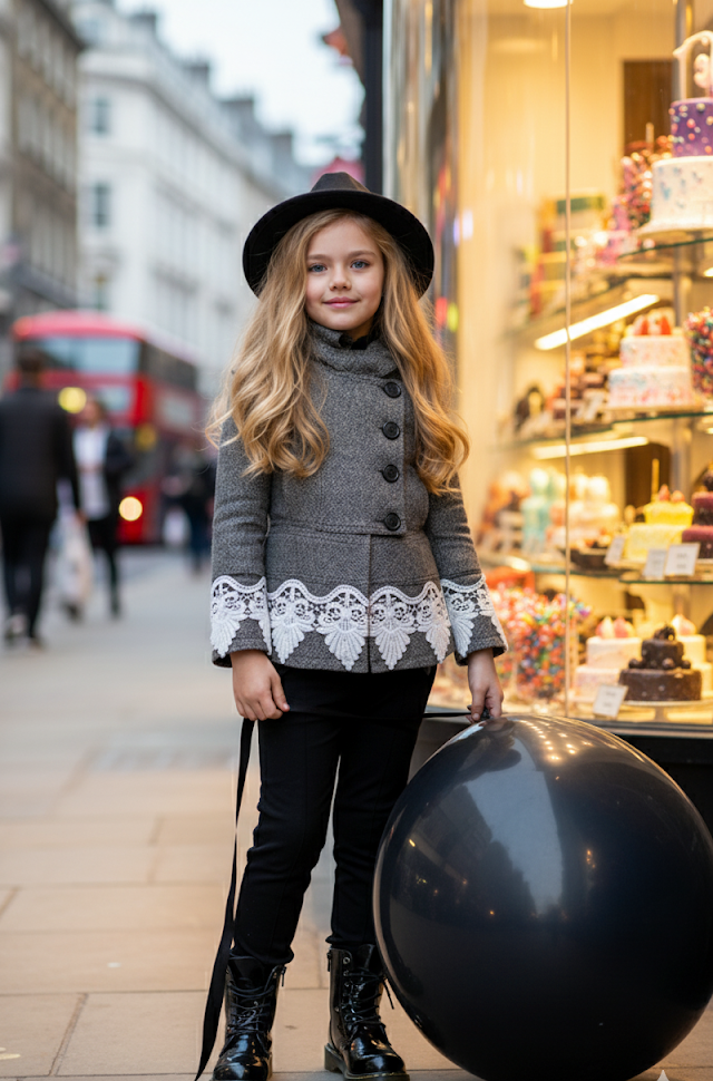 Girls WOOL Coat 3-4-5y Cute Baby Doll Style thick warm woolen jacket festivel