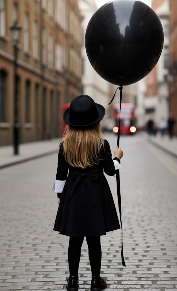 Girls Vintage Black Swing Dress 3-4-5 Y A-Line Dress festival  wear High Quality