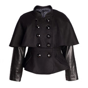 Girls winter/autumn Black Wool Cape Coat 3-4Y Cute Baby Doll Style warm top