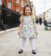 Girls Puff Lantern Sleeve Doll Dress Oversized A-Line Floral Dress 1-9Y princess