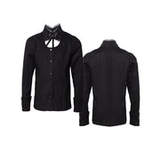 Girls Black Cotton Shirt long sleeve vintage style top 3-5Y toddler shirt