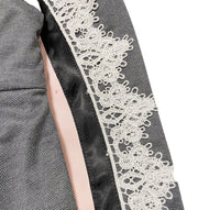 Girls Vintage Lace Dress Elegant 3/4 Sleeve Flare A-Line Party Gown for Kids 3-9