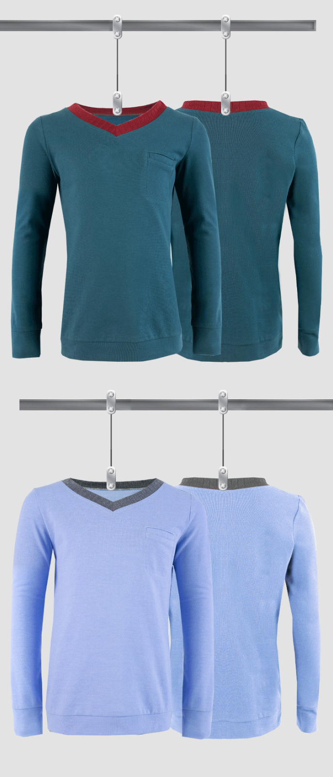 Boys' V-Neck long sleeves T-Shirt Soft Stretchy Casual Comfy Top easy match XMAS