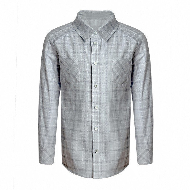 Boys Flannel Plaid Shirt Long Sleeve Casual  shirt Top 3-12 Years big sale gift