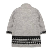 Girls Woolen Coat 2-3-4-5Y 2025 Vintage princess Doll-Style Jacket grey outwear