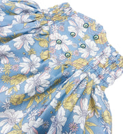 Girls Blue Floral Cotton Skirt beautiful Flared Skirt all season 3-4-5Y toddler