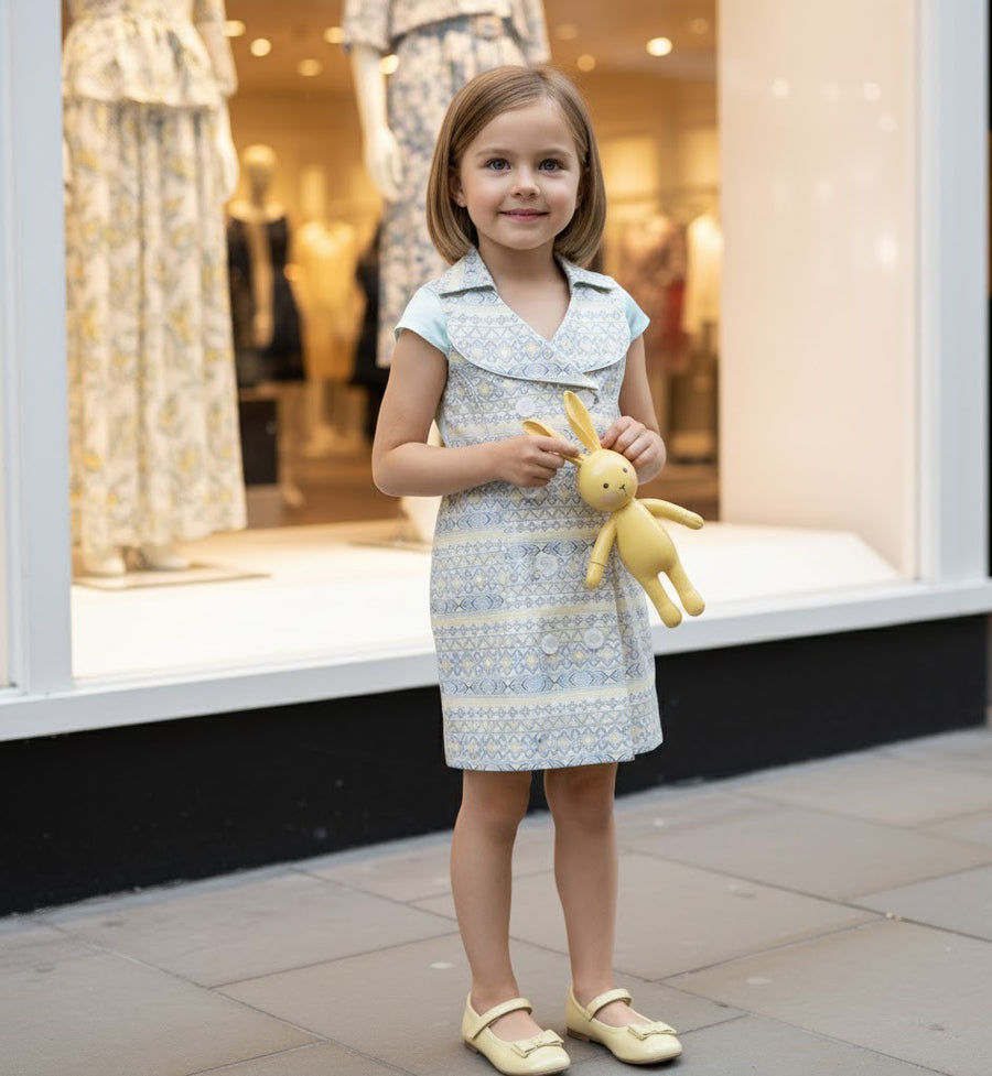 Girl's Summer Floral Cotton Dress beautiful long dresses vintage princess 3-10Y