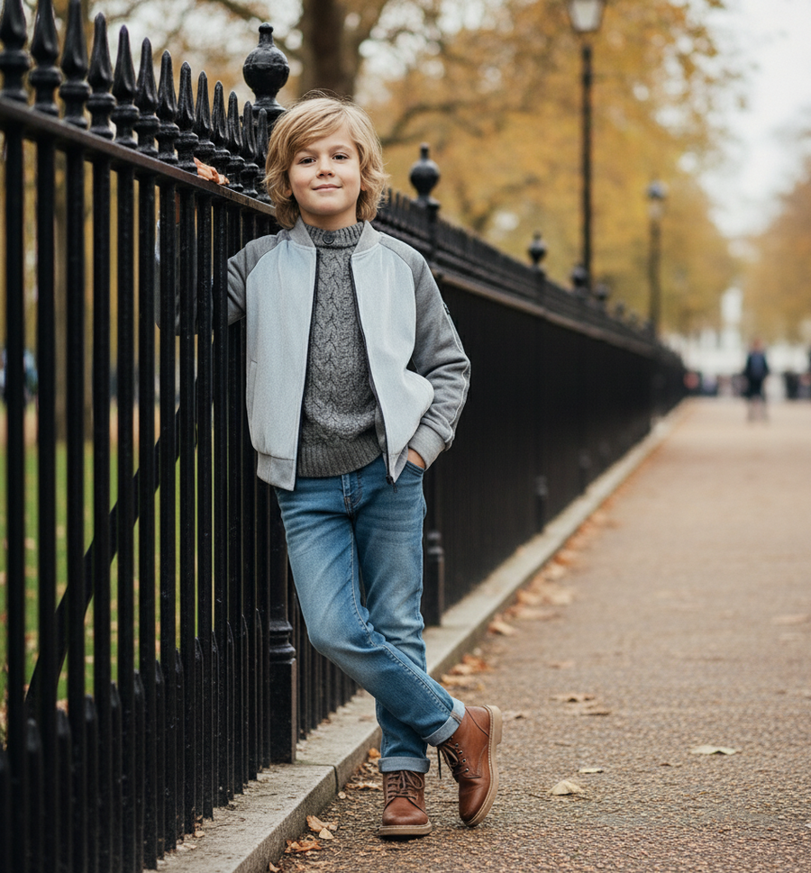 Boys Velvet Baseball Jacket 4–10Y autumn 2025 girls Casual School Sports top