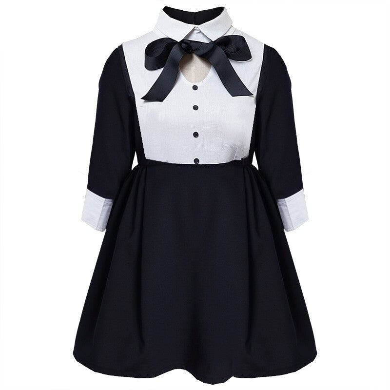 Girls Vintage Black Swing Dress 3-4-5 Y A-Line Dress festival  wear High Quality