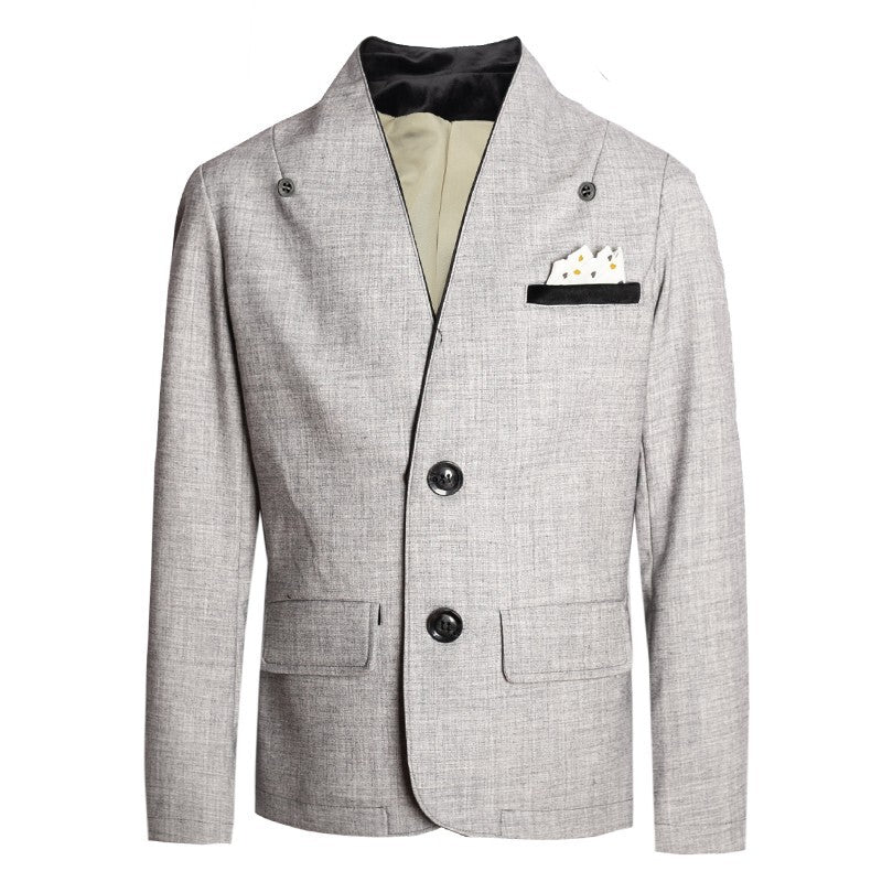 Boys Grey Formal Blazer Elegant V-Neck Casual Suit Jacket for Ages 3-9 Ys xmas