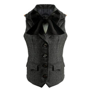 Girls Fairytale Wool Waistcoat with Bowtie 3-10Y  Cosplay Vest Costume festival