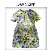 Girls Elegant Floral Party Dress 1-10Y Premium Cotton Lined Gown beautiful gifts