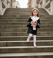 Girls Vintage Black A-Line Princess Dress autumn baby doll 3–4-5 Years clearance