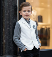 Boys Velvet Blazer Stylish Casual Short Jacket for Kids Toddler 3–7 Years Autumn