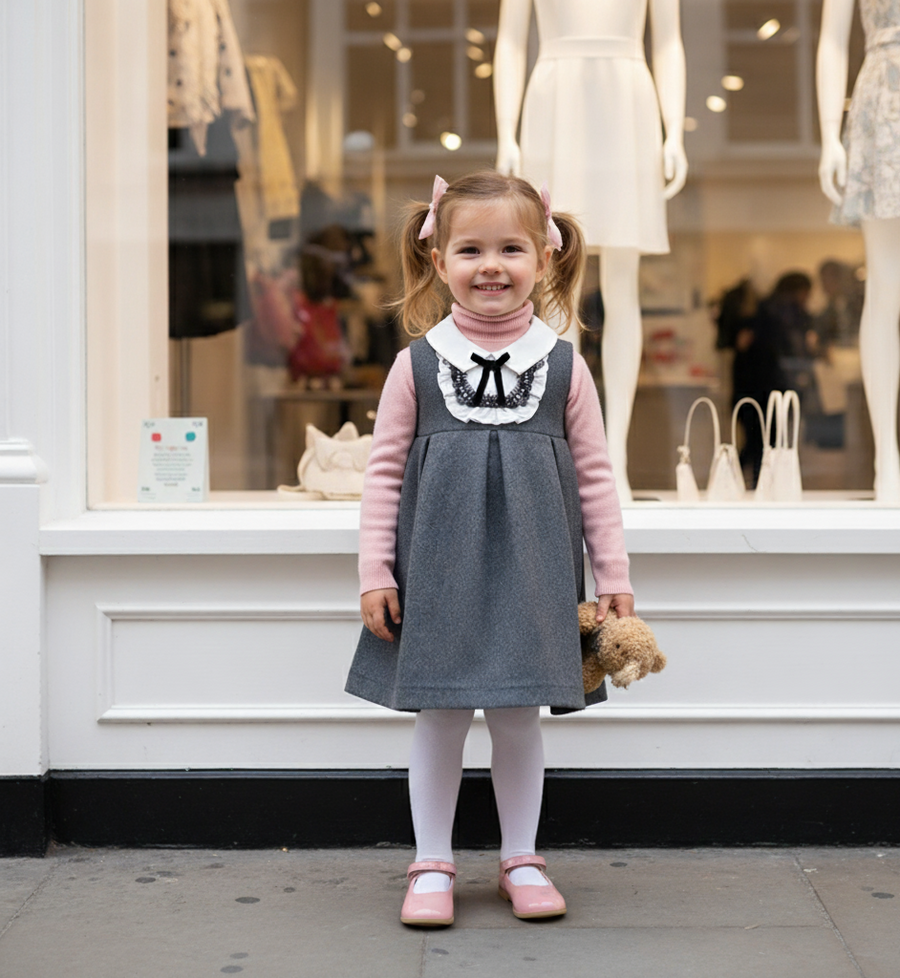 Baby Girl autumn/winter Woolen Dress 2-3-4Y Sleeveless super cute warm elegant