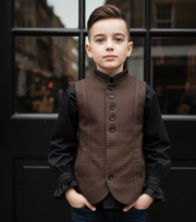 Boys Vintage  Waistcoat top 3–9Y  Sleeveless Velvet Cotton Uniform Vest for Kids
