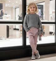 Girls pink & white trousers strenching cotton  Skinny Fit Comfort trousers 9-14Y