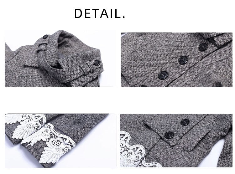 Girls WOOL Coat 3-4-5y Cute Baby Doll Style thick warm woolen jacket festivel